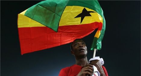 Ghana fan flag