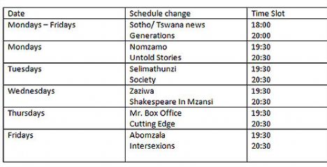 CHAN SABC2 Schedule 09-01-2014 Take 2