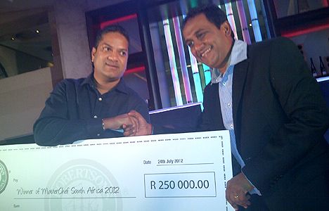 MasterChef SA - Deena and his cheque