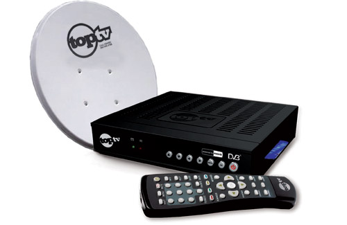 TopTV decoder and dish