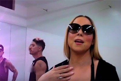 Mariah Carey's Sunglasses Deflect Fluorescent Lighting on Mariah World